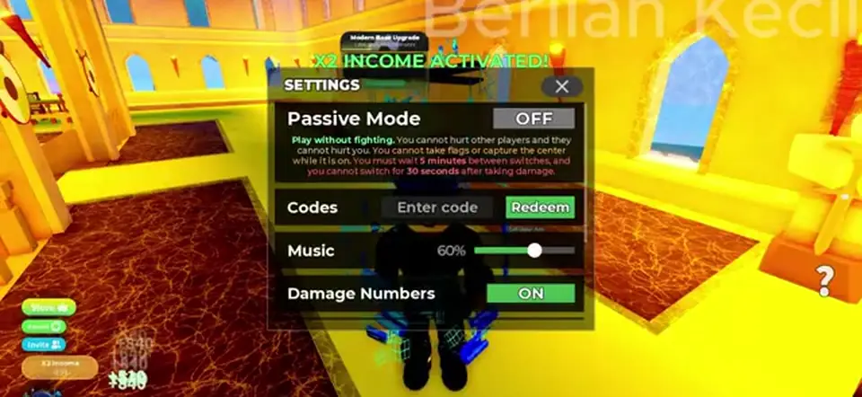 X2 Income activated for about 10 minutes after redeeming UPD1